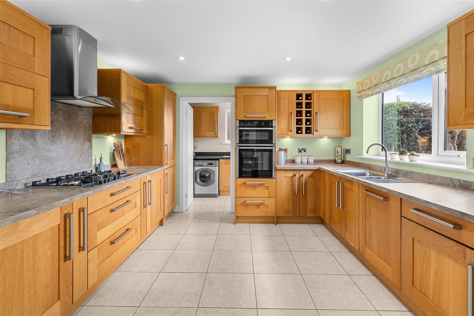Kitchen With View Of Utility Room